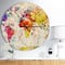 Designart 'Vintage World Map Watercolor Modern Wall Clock